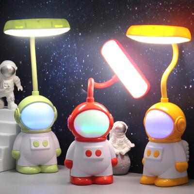 Astronaut Desk Lamp for Kids Novelty Spaceman LED Night Light with 7 Colors Nursery Bedside Lamp with Flexible Gooseneck for Living Room Bedroom