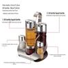 KAZHI 304 Stainless Steel Glass 5-Piece Seasoning Set with Tissue Holder
