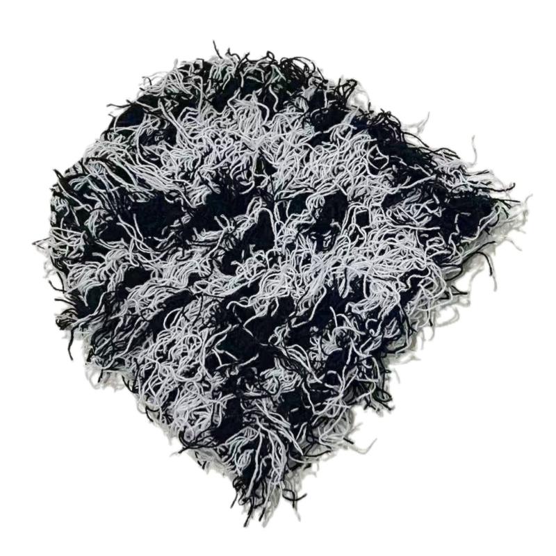 Knitted Beanie Hat with Fuzzy Pom Multifunction Warm Cover Household for Children Girls Boys Keeping Warm Accessory