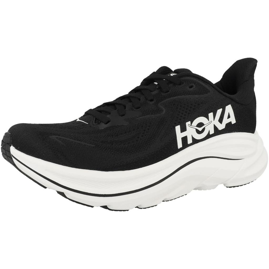 HOKA Clifton 10 Wide Black and Size 4 UK Women's Sneakers, White,