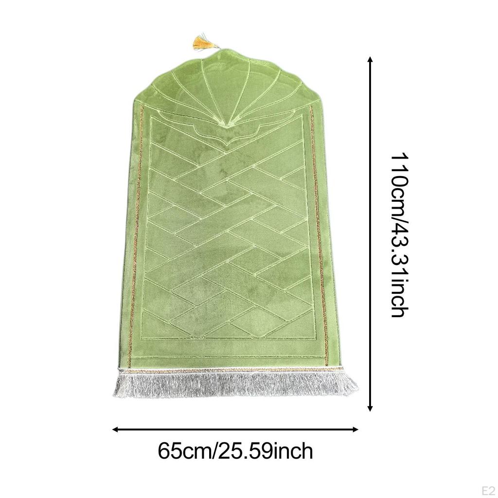 Muslim Prayer Rug Embossing Decorative Lightweight Unique Cushion Flannel Carpet Floormat for