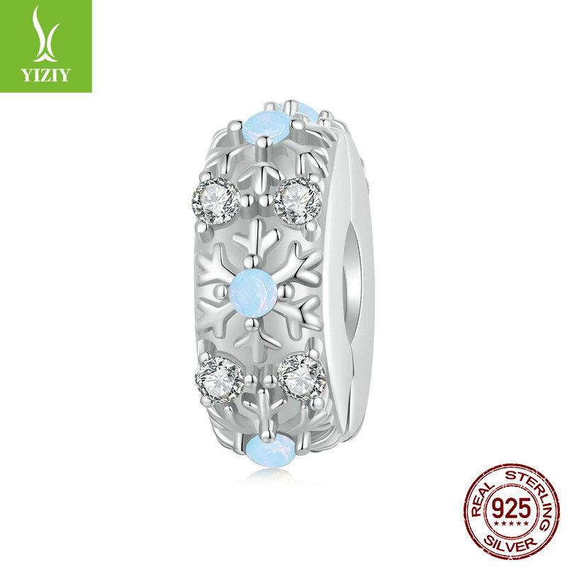 

Christmas Snowflake Diy Bracelet Clasp, Romantic Winter Jewelry Accessories S925 Sterling Silver Beads
