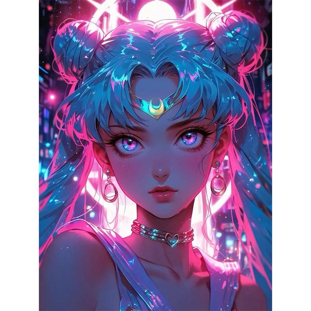 

AB Алмазная мозаика Пыльца фей Набор S-Sailor-M-Moon 5D DIY Вышивка крестом Ручная работа Искусство Подарок Поделки Декор для дома Подарок ребенку Round 20x30cm
