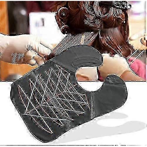 Hair Cutting Collar, Hair Salon Stylist Cutting Collar Professional Hairdressing Hair Cutting Guide Cape Neck Wrap Magnetic Cutting Collar(black)