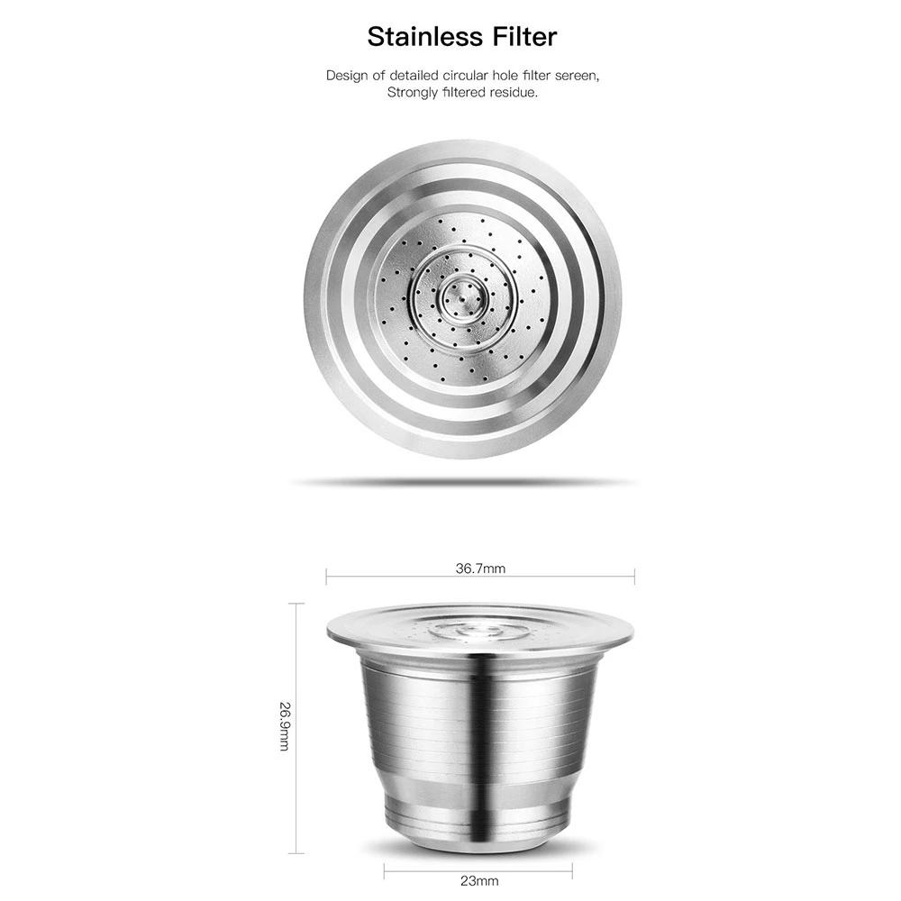 Wiederverwendbare Kapsel aus Edelstahl, permanenter Kaffeekapselhalter, kompatibel für Nespresso Original Line