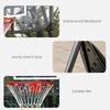 2.4-2.9m Adjustable Basketball Hoop and Stand with Weighted Base, Portable on Wheels, Black