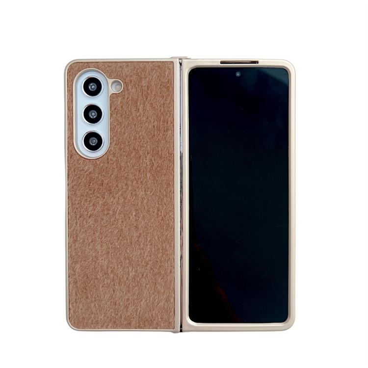 Applicable to Samsung ZFold5 mobile phone case plush folding non-slip soft all-inclusive case zfold3/4 anti-drop protective case