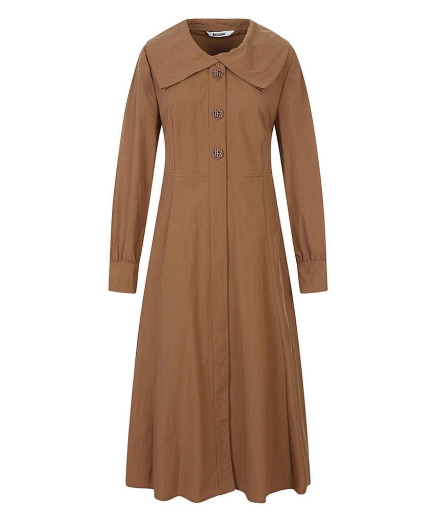 ECOLEDEPARIS Big Collar Long Dress_Rb39Woam09A