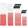 24 Pcs Black Tableware Stainless Steel Cutlery Set Forks Knives Spoons Kitchen Dinner Set Fork Spoon Knife Gold Dinnerware Set