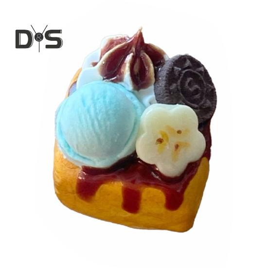 

Мини-вафельная модель из смолы, мороженое, шоколад, вафли, миниатюрная модель десерта, мини-игровой домик, принадлежности для детей, масштаб 1/6, 1/8, 1/12, миниатюрный дом и A