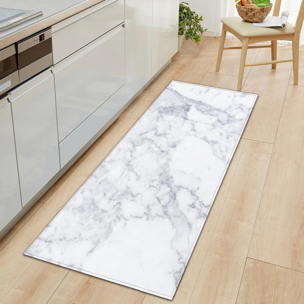 Marble Carpet Long Floor Mat Stone Pattern Theme Doormat