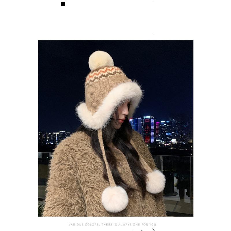 Women S Fair Isle Style Knit Beanie Winter Warm Casual Outdoor Hat