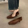 Temperament High Heel Retro Single Shoes Women 2026 Autumn Suede Stiletto Commuter Grandma Shoes