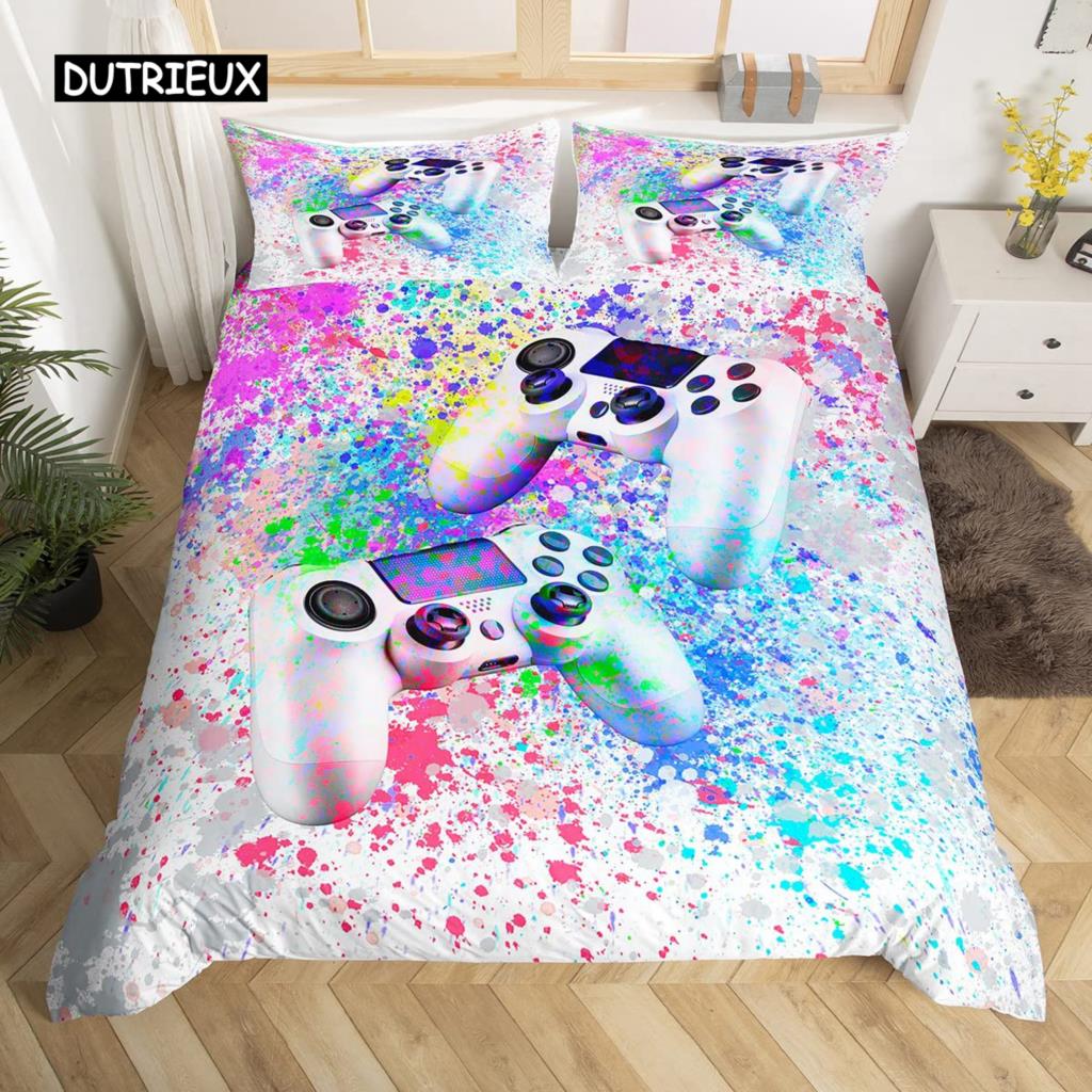 Gamepad Comforter Cover R Bedding Set Teens Video  Duvet  for Youth Kids Boys Modern  Controller Bedspread
