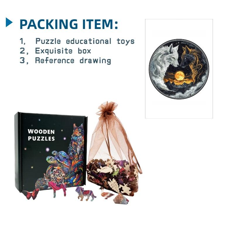 Exquisite Decoration Draw Bird Wooden Jigsaw Puzzles ideal for Adults Children DO IT YOURSELF Crafts Brain Teaser 3D Wooden Puzzle Games Learning
