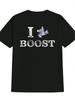 Graphic T-shirt - Heavy Machinery Inspired "I BOOST" Automotive Design - Black Tee for Construction