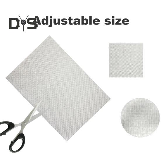 4 Stück weit verbreitetes Lüftungsgitter, hochfest, universell, 1 mm Löcher, quadratisches Drahtgeflecht