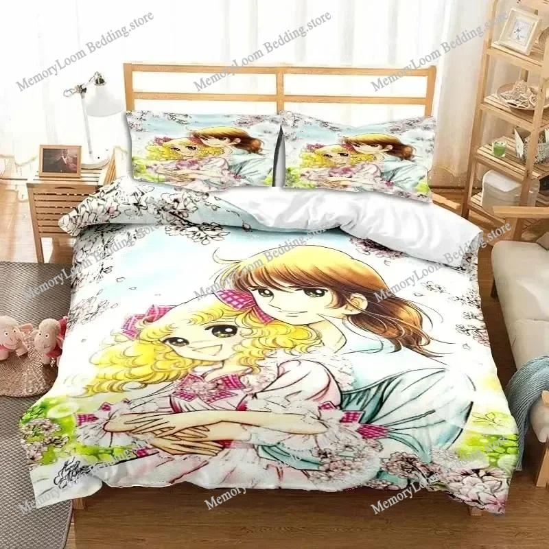 Anime Character Cute Manga Candy Candy Bedding Set Full/Queen/King Size Duvet Cover Pillowcase Kids Adult Soft Home Textile Set