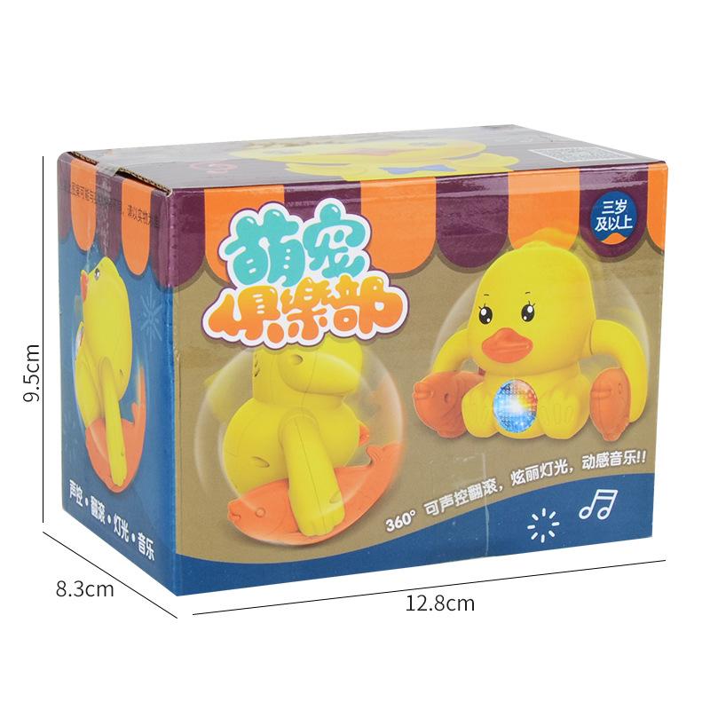 Electric Light And Music Tipping Animals, Voice-Activated Induction Cartoon Cute Ducks, Children'S Toy Tumbling Ducks