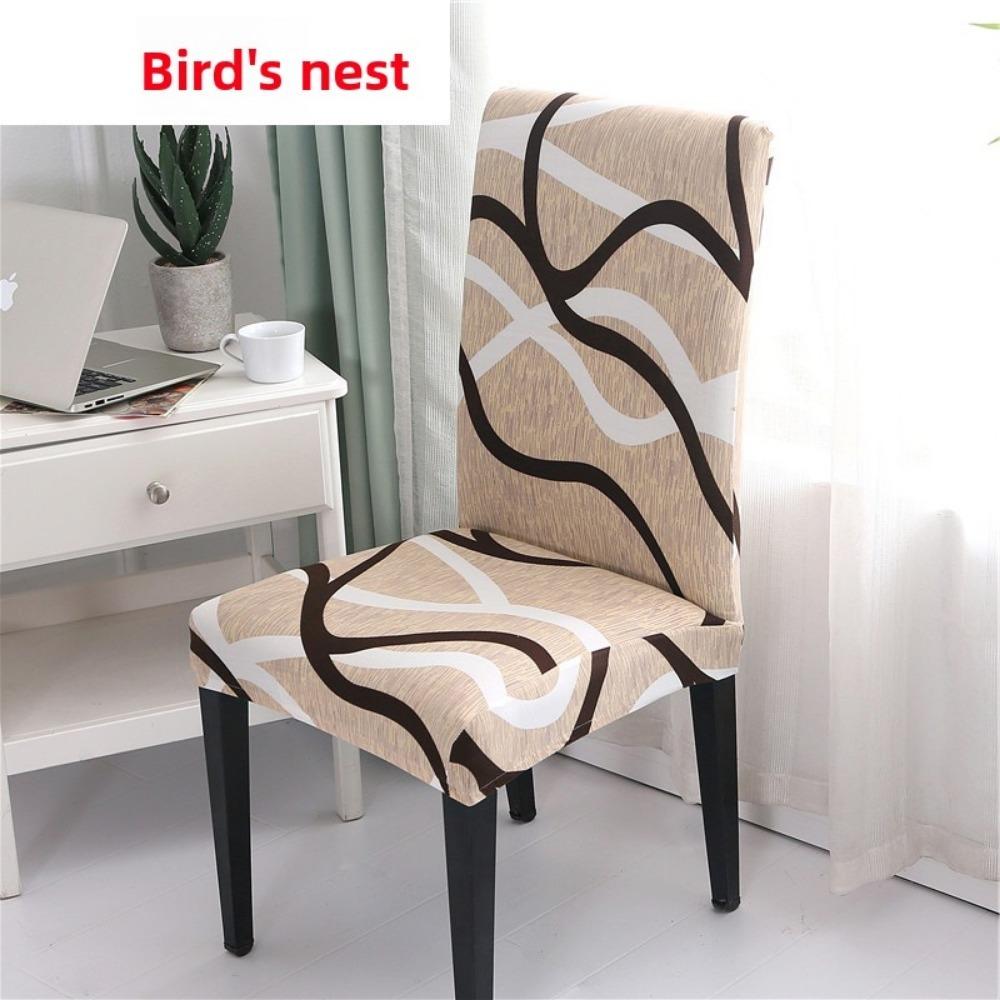 Stretchable Dining Table Chair Cover Christmas Elastic Office Chair Slipcover Simple Seat Cover
