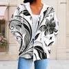 Women Plus Size Zip Up Hoodie Long Sleeve Drawstring Hood With Pockets Colorful Splash Print