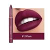 12 Colors Matte Waterproof Velvet Nude Lipstick Pencil Sexy Red Brown Pigments Makeup Long Lasting Profissional Lip Liner