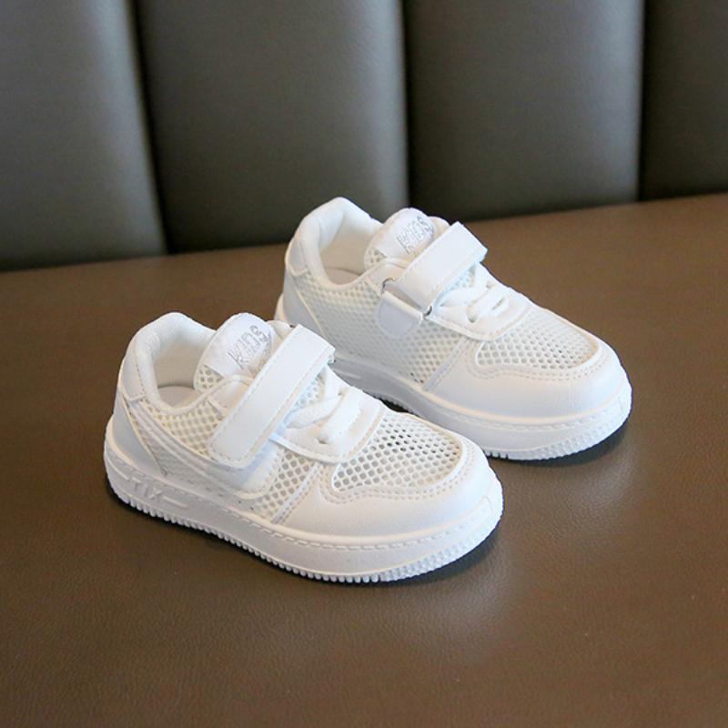 Children's White Shoes, Summer Sports Shoes for Boys and Girls, Breathable Casual Mesh Panel Shoes, Baby Shoes