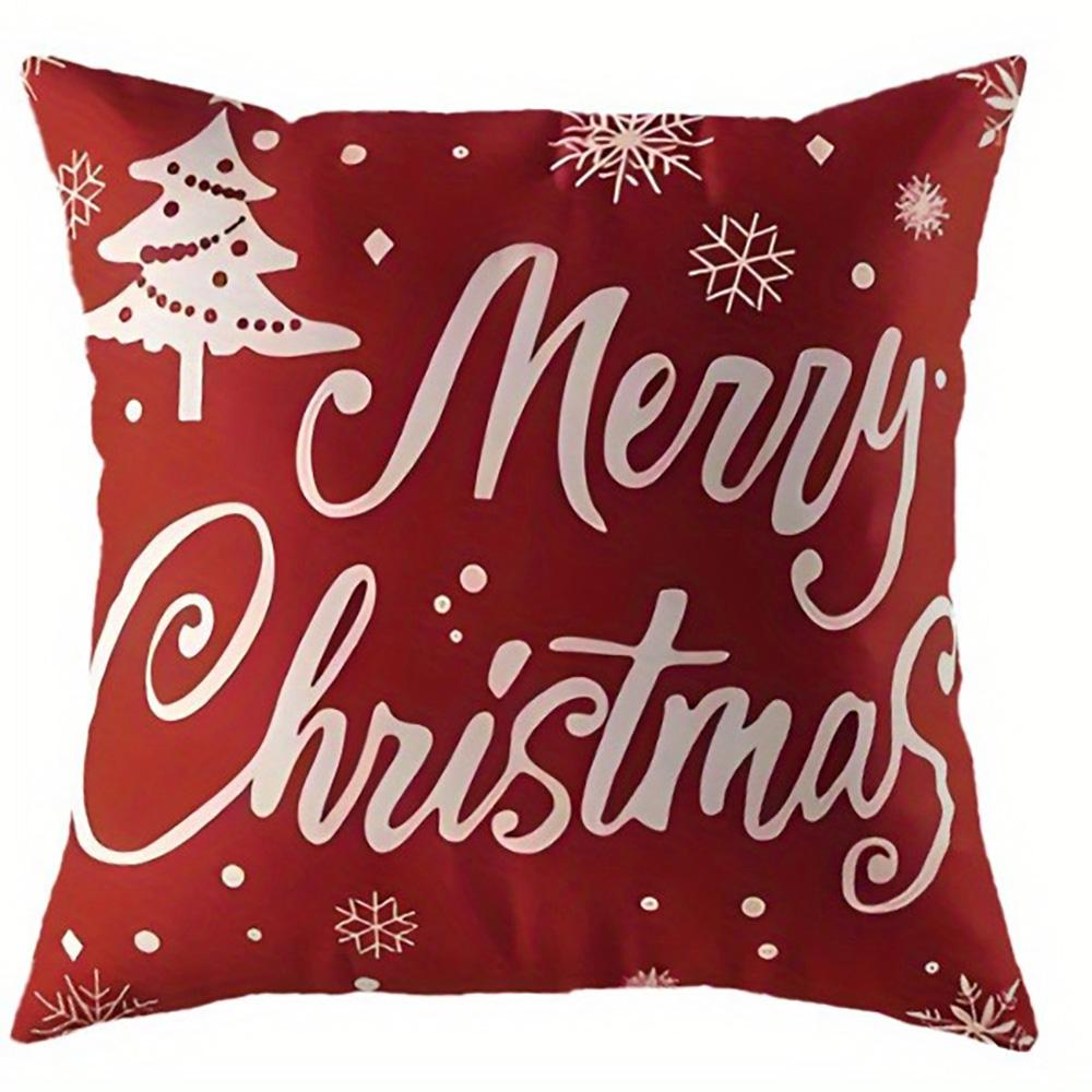 Christmas Pillowcases: Let It Snow, Merry Christmas, and More Festive Designs! Sofa Room Cushion Cover Home Decoration Gift