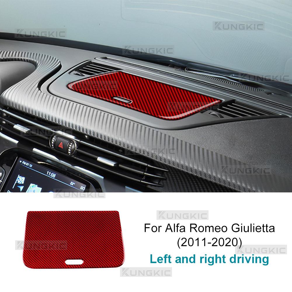 Car Instrument Center Storage For Alfa Romeo Giulietta 940 2011 2012 2013 2014 2015 2016-2020 Real Soft Carbon Fiber Sticker