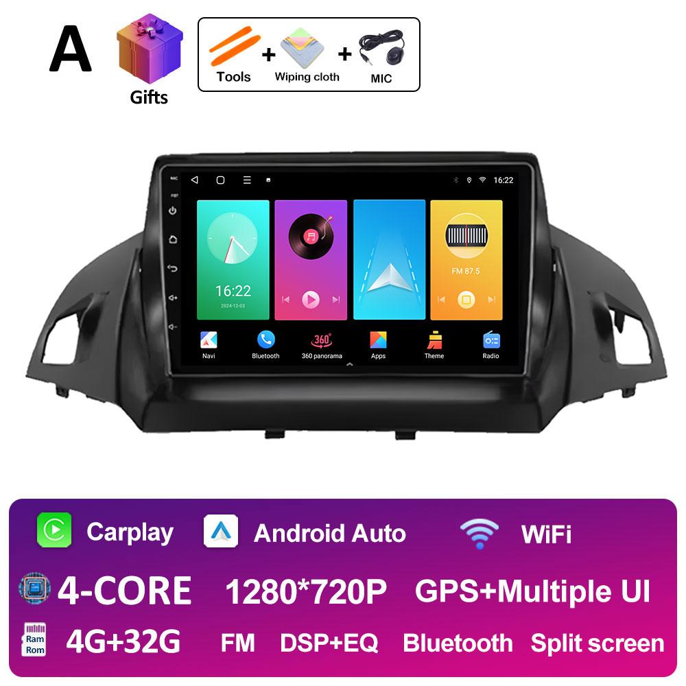 Smart System GPS Navigation For Ford C-MAX Kuga 2 Escape 3 2012 2013 2014 2015 - 2019 Wireless Carplay QLED IPS Screen Head Unit