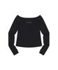 Yusentig Stitch Off-Shoulder T-Shirt Charcoal Gray Aw5Xe2329E