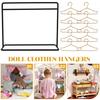 STOBOK Doll Hanger 2 Pieces Miniature Hanger 20 Pieces Clothes for Doll Clothing for Dollhouse Miniature Photography Accessories Rack, Set, Hangers,