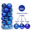 24-teiliges Weihnachtsbaumschmuck-Set: 3cm-8cm Mehrfarbige Plastikkugeln