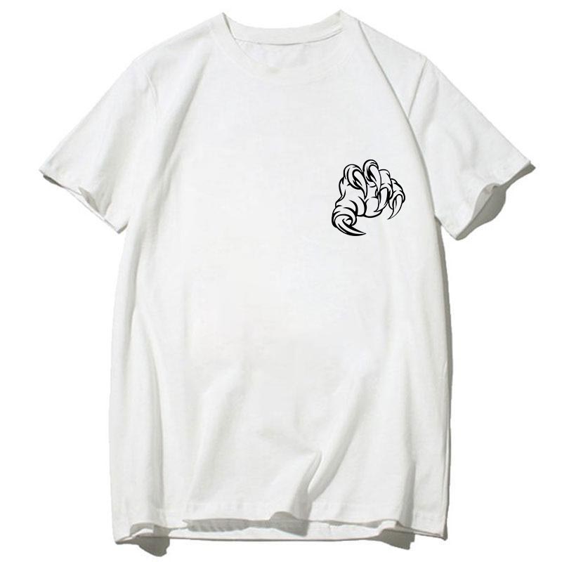 Negru Alb Haine Bărbați Vară Bluză Imprimată Dragon Tricouri Bumbac Tricou Bărbați Topuri