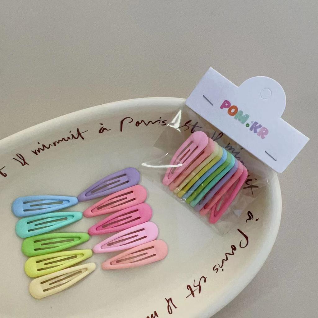 10pcs Candy Color Bobby Pins 3cm-5cm Small Metal Hair Clips Children's Hair Accessories