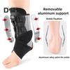 Adjustable Ankle Brace with Dual Aluminum Splints Ankle Stabilizer Knob-Controlled Compression X-Type Restraint Belt for Sports Injury Recovery
