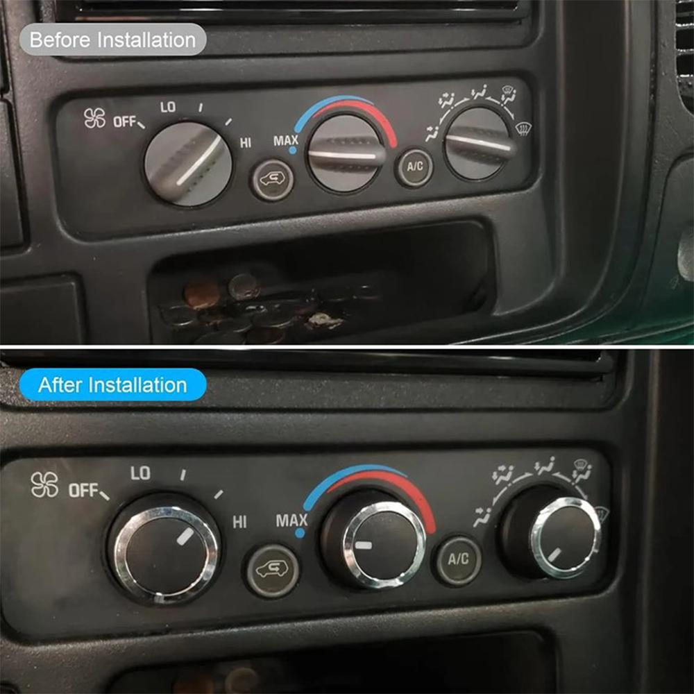 3Pcs Car AC Heater Control Knob Air-con Buttons Switch Part No.84793085 For Chevrolet Express 1500 For GMC Savana 08-17 SLJ-1167 Switches Seat 3