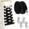 Ein-Knopf-Schnürsenkel ohne Binden, Schnellverschluss Faulenzer-Schnürsenkel, Strapazierfähige elastische Ersatzschnüre für Sneaker & Freizeitschuhe 1 Paar/2 Paare