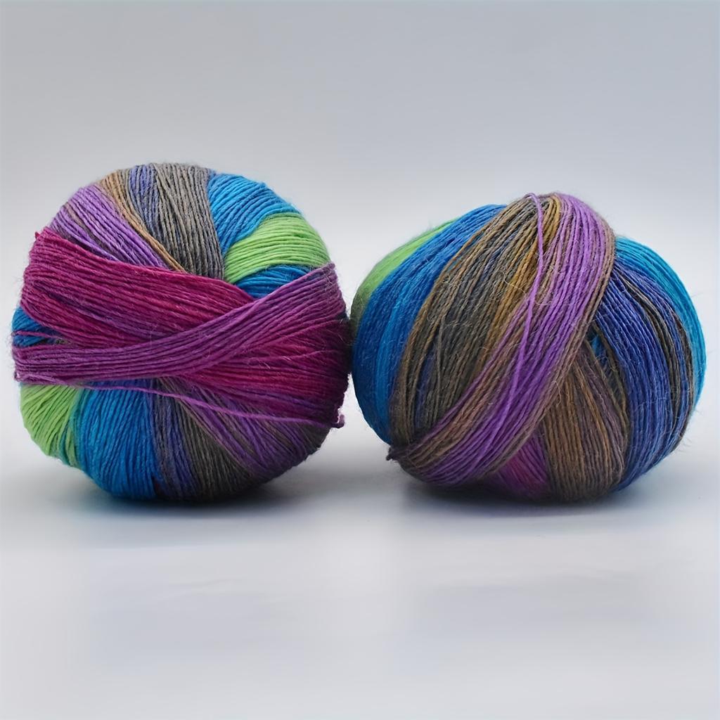 6pcs Gradient Chunky Wool Yarn for Blankets Super Bulky Bundle (600g) - Extra Thick & Soft Hand Knitting Yarn for Cozy DIY Winter Projects