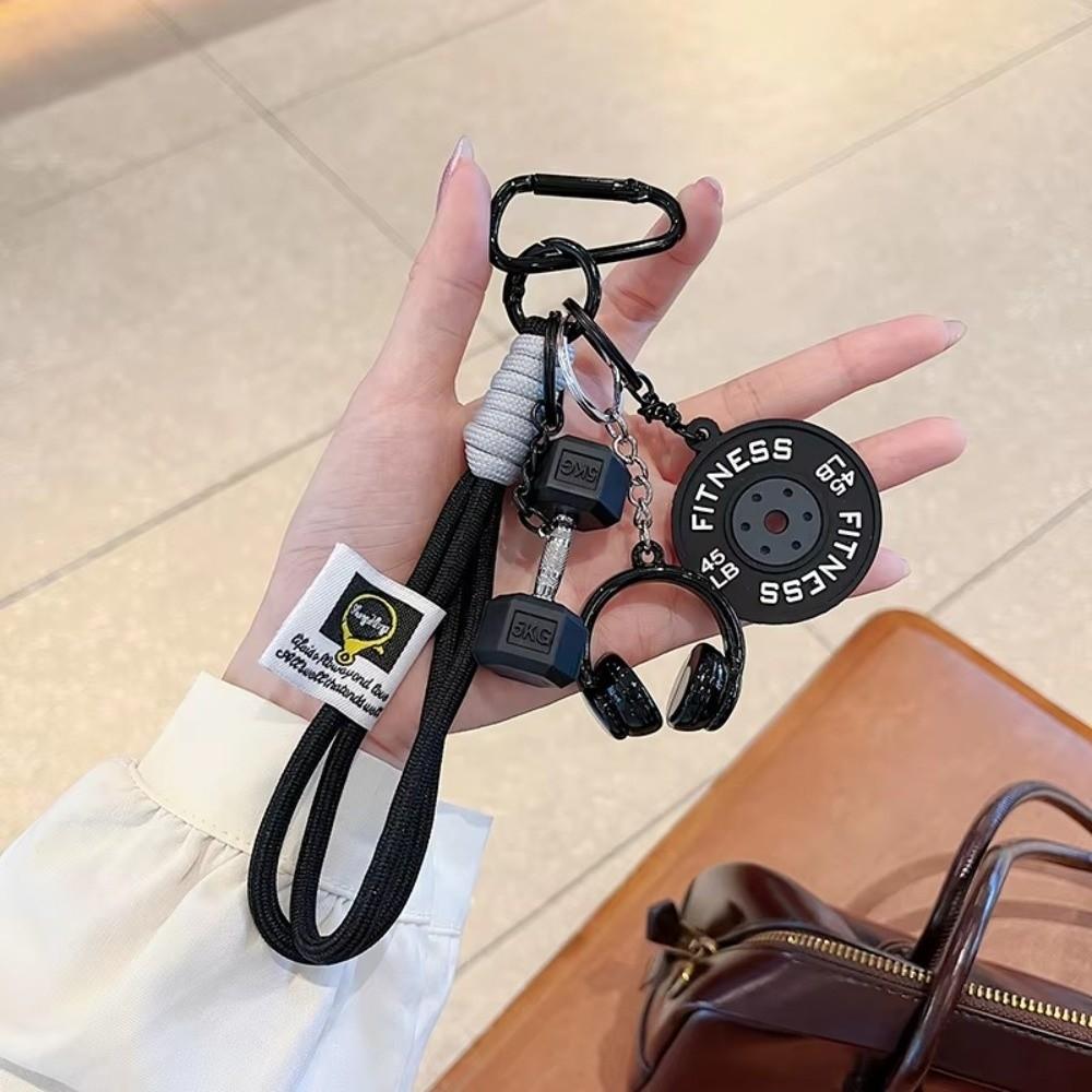 Simulation Style Fitness Series Pendant Detachable Bag Charm Creative Dopamine Plates Keychain