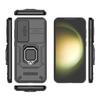 For Samsung Galaxy S25+ Case PC+TPU Kickstand Phone Protector with Lens Cover