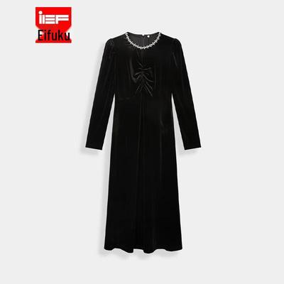 Robe Mi-longue en Velours IEF Automne/Hiver 2025