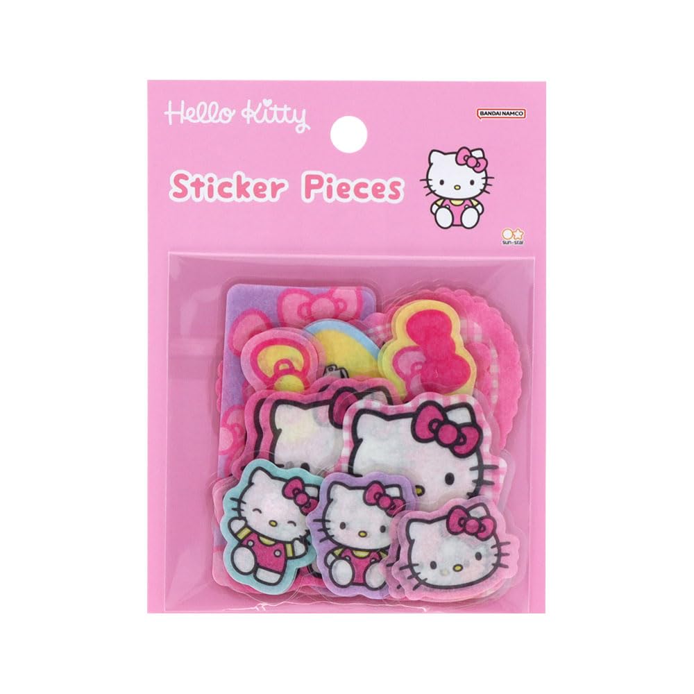 Stationery Sanrio Characters Hello S8813825 Sun-Star Stickers, Kitty, Pink,