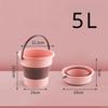 Folding Easy Hold Bucket with Protector Car Wash Fishing Bath Area Tool Silicone Bucket Outdoor Camping Home Supplies 5L10L