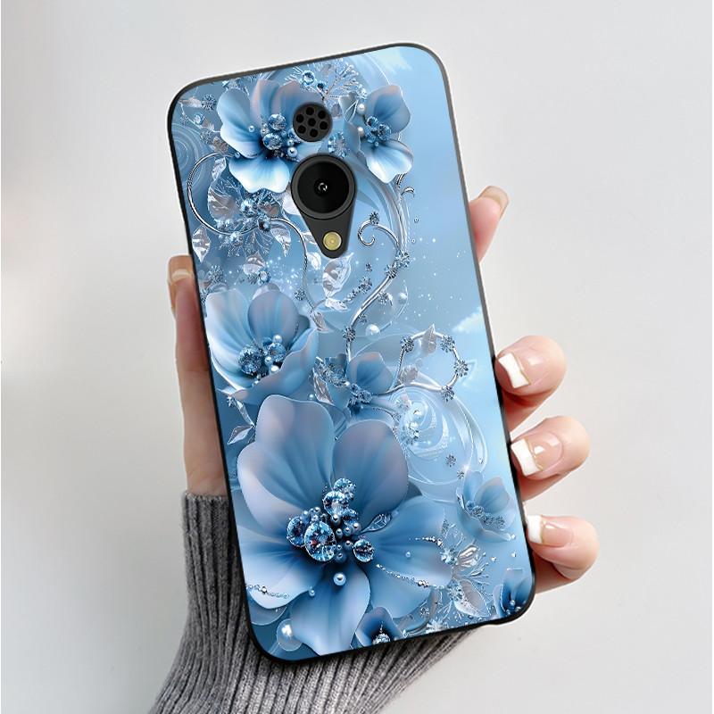 Printed Phone Case For Nokia 150 2G 2023 C2 C10 C20 Funda Coque Soft Silicone Black Shell Cover Cute Flower Cartoon Casing Capa