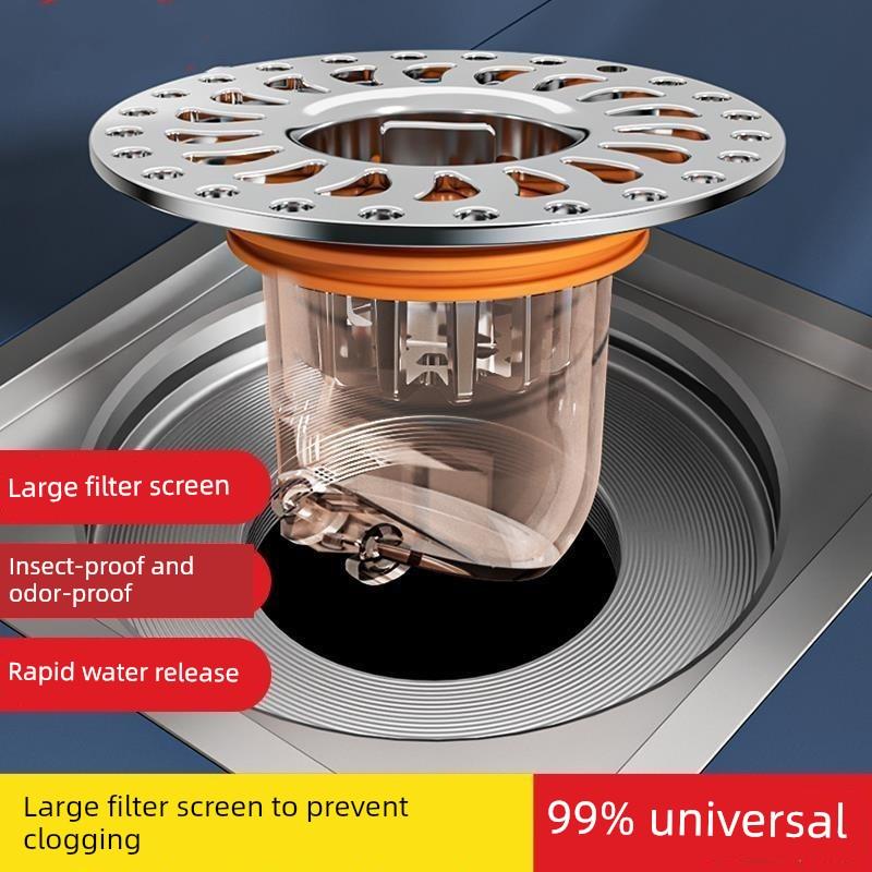 Universal Anti-Odor Core Cover for Floor Drains, German Quality Anti-Return Odor Seal for Sewer and Bathroom, Insect Prevention