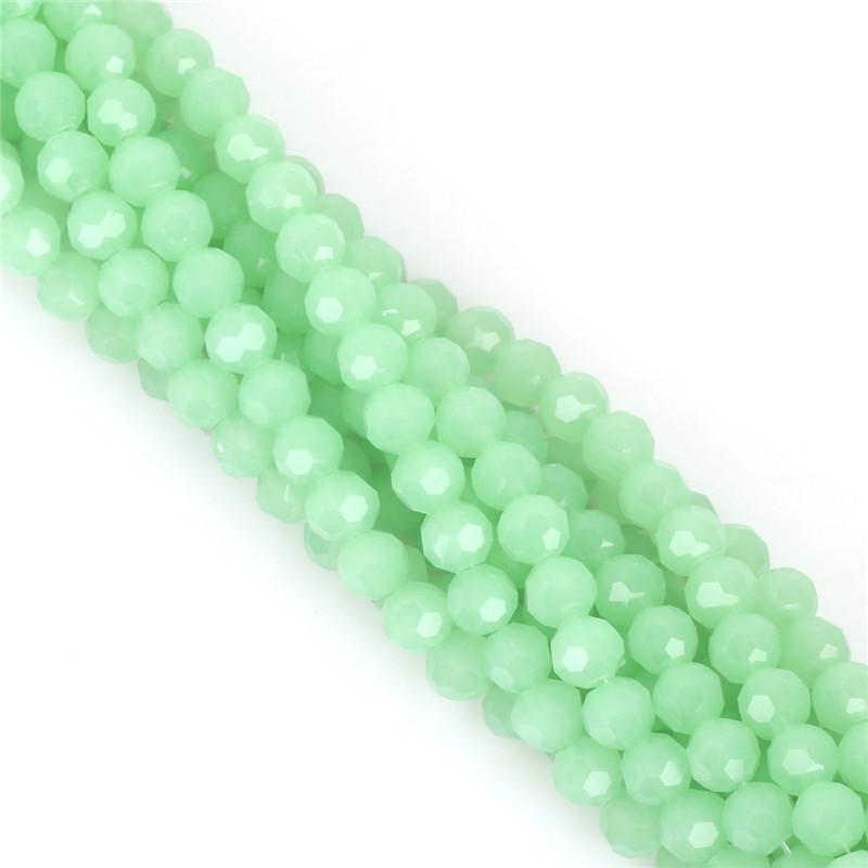 100Pcs Glass Balll Beads Rondelle Faceted Crystal Beads for DIY Jewelry Necklace Bracelet
