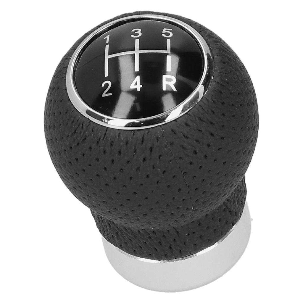 5 Speed Gear Shift Knob Genuine Leather Shifter Stick with Adapter Screw Hex Wrench Universal