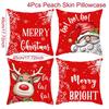4Pcs Christmas Pillow Covers Christmas Party Decoration Xmas Tree Santa Claus Pillowcase Navidad Natal New Year Gift