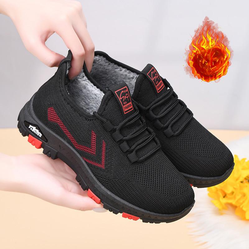 Women's Winter Snow Boots With Faux Fur Lining Non-Slip Lace-Up Workout Sneakers Warm Casual Short Ankle Boots Comfortable Walking Shoes for Women